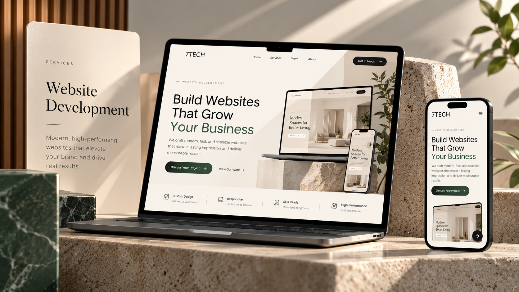 Website Development interface concept